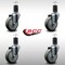 Service Caster 4'' SS Gray Poly Wheel Swivel 1-5/8'' Expanding Stem Caster Set, 4PK SCC-SSEX20S414-PPUB-158-4 - alternate 3
